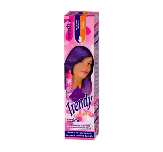 Kliknij na zdjęcie, aby je powiększyć VENITA TRENDY COLOR MOUSSE FARBMOUSSE 40 VIOLET FANTASY 75 ML