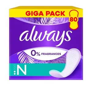 Always 0% Fragrances & Dyes Normal Slipeinlagen 60 Stück