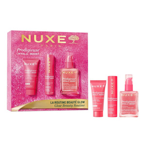 Nuxe Prodigieuse Hyalu Boost Gesichtspflege-Set: Serum 30 ml + Creme 15 ml + Augencreme-Stift 8,5 g