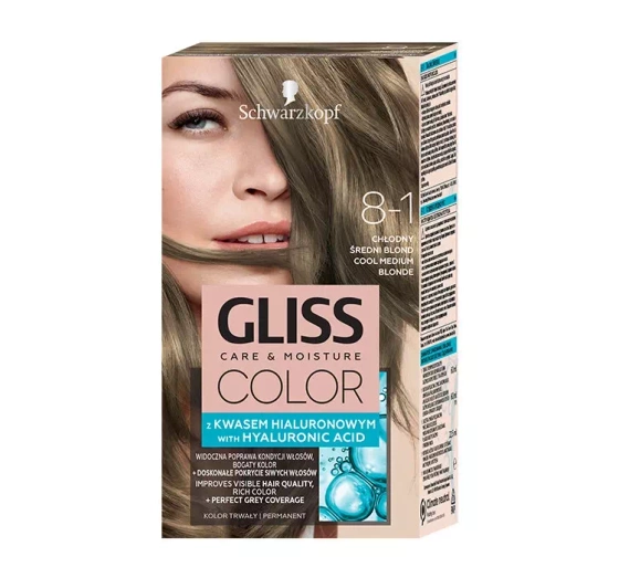 Kliknij na zdjęcie, aby je powiększyć GLISS CARE & MOISTURE COLOR HAARFARBE MIT HYALURONSÄURE 8-1