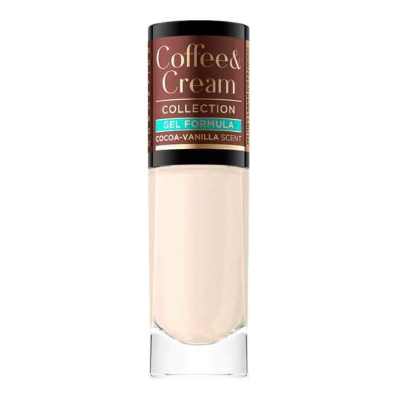 Kliknij na zdjęcie, aby je powiększyć Eveline Cosmetics Coffe & Cream Collection Gel-Nagellack – Unterlack 01 Vanilla Cream 8 ml