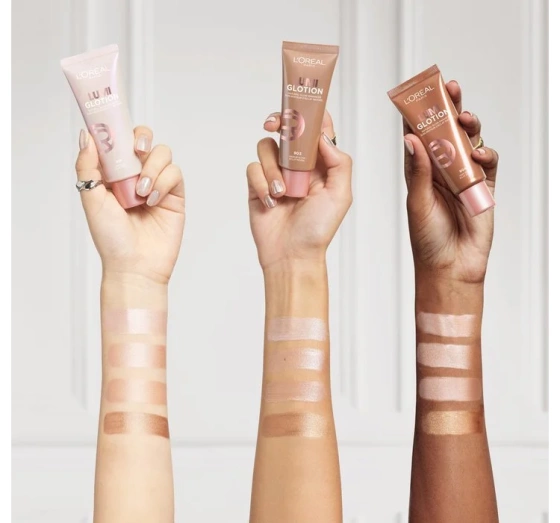 Kliknij na zdjęcie, aby je powiększyć LOREAL LUMI GLOTION FLÜSSIGER HIGHLIGHTER 903 MEDIUM GLOW 40ML