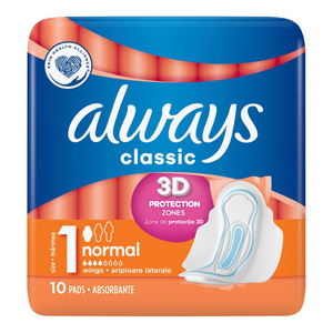 ALWAYS CLASSIC DAMENBINDEN MIT FLÜGELN 1 NORMAL 10 STÜCK
