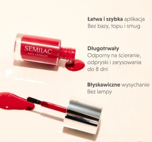 Semilac Nail Lacquer Klassischer Nagellack 103 Sheer Vibrant Pink 9 ml