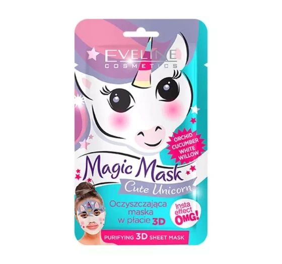 EVELINE MAGIC MASK REINIGENDE TUCHMASKE 3D CUTE UNICORN