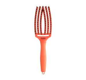 Olivia Garden Fingerbrush Dolce Vita Haarbürste mit gemischten Borsten, Orange Spritz