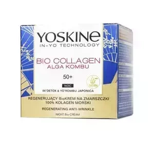 YOSKINE BIO COLLAGEN ALGA KOMBU REGENERIERENDE BIOCREME FÜR NACHT 50+ 50ML