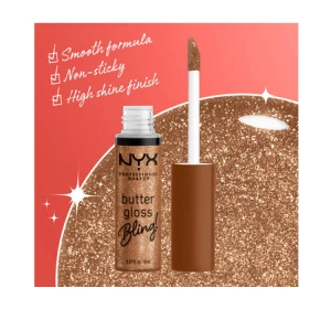NYX PROFESSIONAL MAKEUP BUTTER GLOSS BLING LIPGLOSS 04 PAY ME IN GOLD 8ML