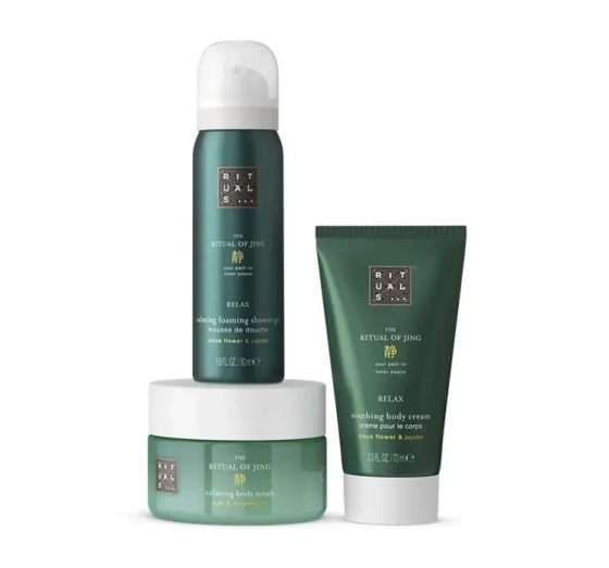Rituals The Ritual Of Jing Mini-Körperpflege-Set Duschschaum + Scrub + Körpercreme