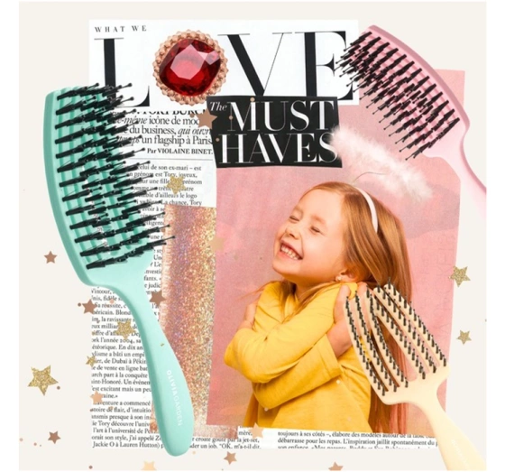 Kliknij na zdjęcie, aby je powiększyć OLIVIA GARDEN FINGERBRUSH CARE MINI KIDS HAARBÜRSTE YELLOW