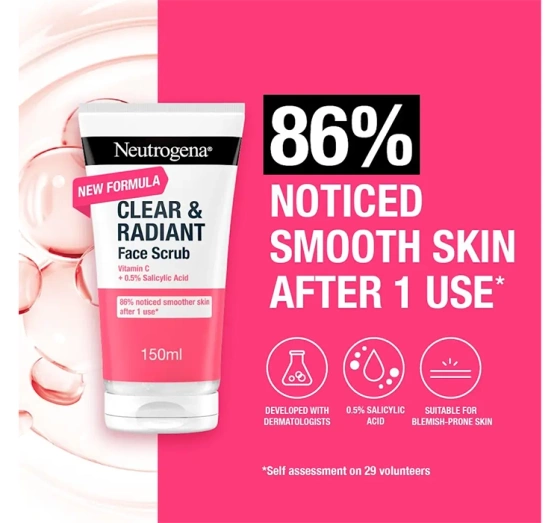 Neutrogena Clear & Radiant Erfrischendes Gesichtspeeling 150 ml