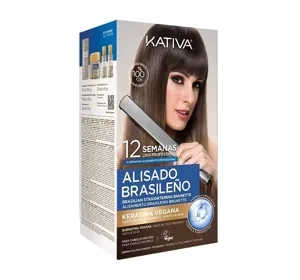 KATIVA ALISADO BRASILENO KERATINGLÄTTUNG FÜR DUNKLES HAAR SET