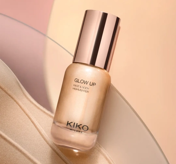 KIKO Milano Glow Up Flüssiger Highlighter mit Metallic-Effekt 01 Champagne 30 ml