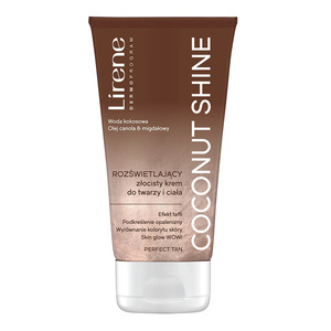 LIRENE COCONUT SHINE AUFLEUCHTENDE GOLDENE GESICHTS- UND KÖRPERCREME 150ML
