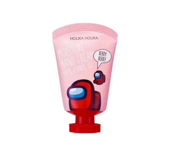 Kliknij na zdjęcie, aby je powiększyć HOLIKA HOLIKA AMONG US KREM FEUCHTIGKEITSSPENDENDE HANDCREME BERRY BERRY 30ML
