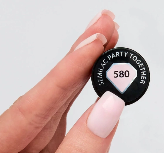 Kliknij na zdjęcie, aby je powiększyć SEMILAC WEDDINAILS HYBRIDLACK UV 580 PARTY TOGETHER 7ML