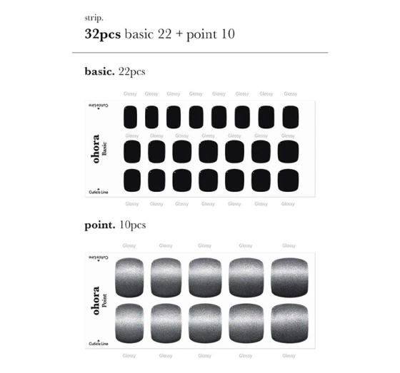 Kliknij na zdjęcie, aby je powiększyć Ohora Hybrid-Nagelsticker Pedicure Black Hole