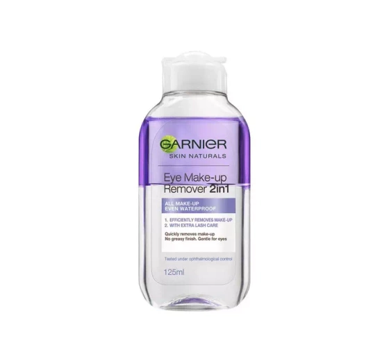 Kliknij na zdjęcie, aby je powiększyć GARNIER SKIN NATURALS EXPRESS 2IN1 AUGEN-MAKE-UP ENTFERNER 125ML