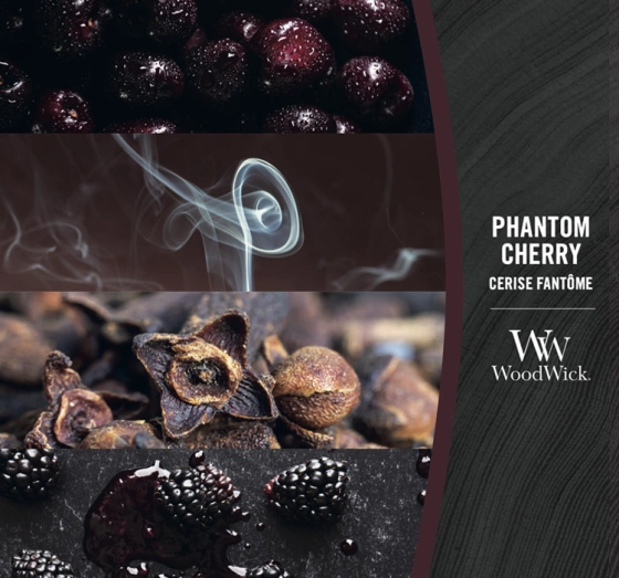 Kliknij na zdjęcie, aby je powiększyć Woodwick Elipse Jar Candle Duftkerze Phantom Cherry 453,6 g