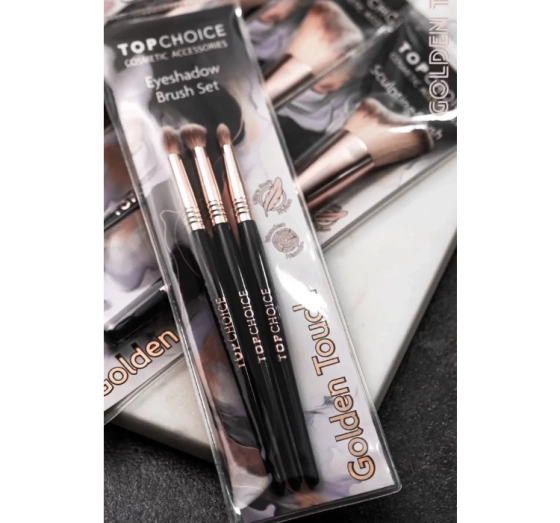Top Choice Golden Touch Augen-Make-up-Pinsel, 3er-Set, 38662
