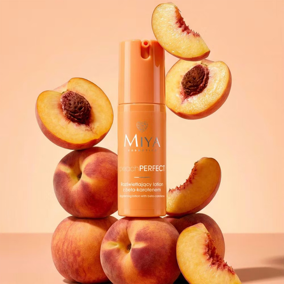 Kliknij na zdjęcie, aby je powiększyć Miya Cosmetics peachPerfect Aufhellungslotion mit Beta-Carotin zur Unterstützung der Bräune 50 ml