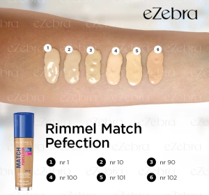 RIMMEL MATCH PERFECTION MAKE UP GRUNDIERUNG SPF 20 IVORY 100