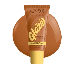 NYX Professional Makeup Buttermelt Glaze Creme-Foundation mit SPF30 06 Praline Butta 30 ml 