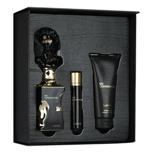 Lattafa „His Confession“ Eau de Parfum Spray 100 ml + 12 ml + Duschgel 100 ml