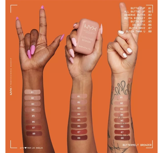 Kliknij na zdjęcie, aby je powiększyć NYX PROFESSIONAL MAKEUP BUTTERMELT BRONZER 06 DO BUTTA 5G