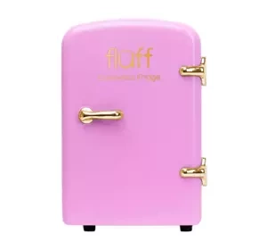 FLUFF MINI KOSMETIK KÜHLSCHRANK ROSA MIT GOLD LOGO