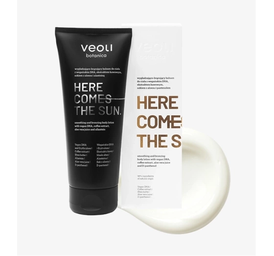 Kliknij na zdjęcie, aby je powiększyć Veoli Botanica Here Comes The Sun glättende Selbstbräunende Körperlotion 200ml