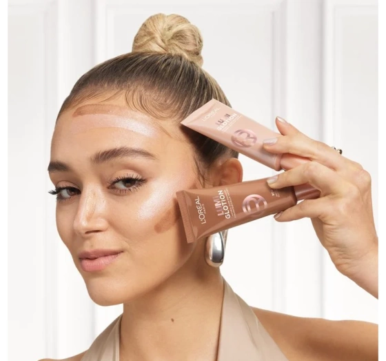 Kliknij na zdjęcie, aby je powiększyć LOREAL LUMI GLOTION FLÜSSIGER HIGHLIGHTER 903 MEDIUM GLOW 40ML