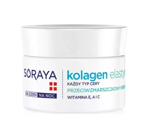 Soraya Kollagen und Elastin – Anti-Falten-Creme für fettige Haut, für Tag und Nacht, 50 ml