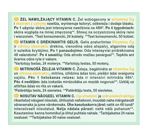 GARNIER SKIN NATURALS VITAMIN C GLOW JELLY FEUCHTIGKEITSSPENDENDES CREME-GEL FÜRS GESICHT 50ML
