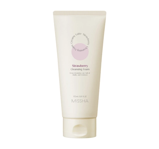 Missha Creamy Latte Strawberry cremiger Gesichtsreinigungsschaum  172ml