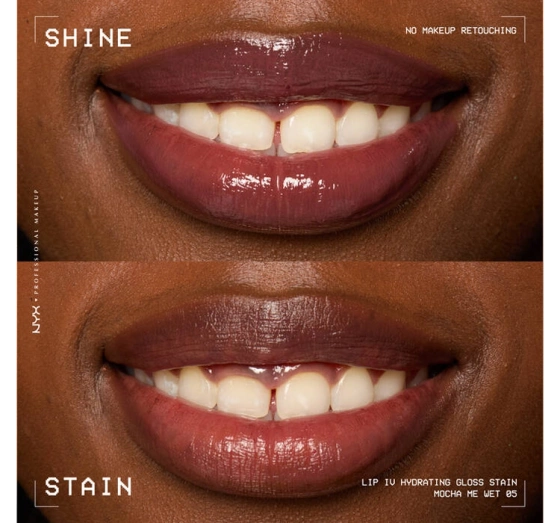 NYX Professional Makeup Lip IV Hydrating Gloss Serum Lip Gloss 05 Mocha Me Wet 5 ml