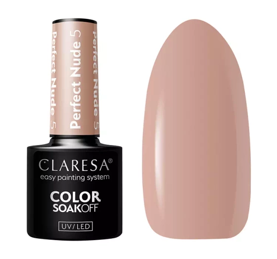 CLARESA SOAK OFF HYBRIDLACK PERFECT NUDE 5 5ML