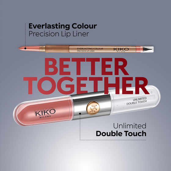   KIKO Milano Unlimited Double Touch Zweiteiliger Flüssiglippenstift 119 Rhododendron Pink 2x3ml
