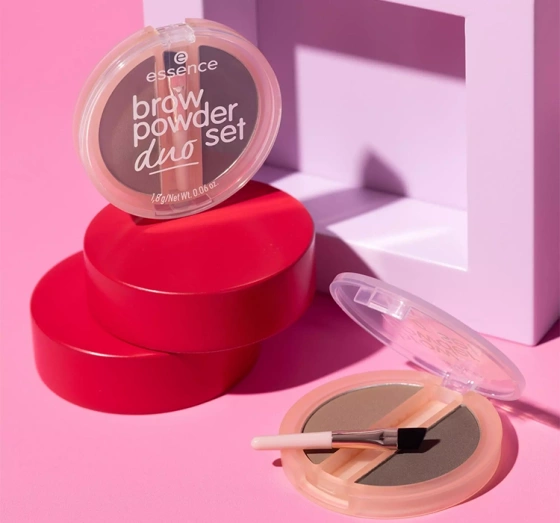 Essence Brow Powder Duo Set Puder-Set zur Augenbrauenstyling 2 Medium 1,8 g
