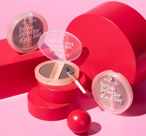 Essence Brow Powder Duo Set Puder-Set zur Augenbrauenstyling 03 Dark 1,8 g
