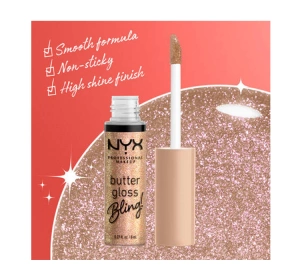 NYX PROFESSIONAL MAKEUP BUTTER GLOSS BLING LIPGLOSS 01 BRING THE BLING 8ML