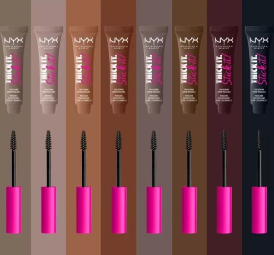 Kliknij na zdjęcie, aby je powiększyć NYX PROFESSIONAL MAKEUP THICK IT STICK IT BROW MASCARA 05 COOL ASH BROWN 7ML