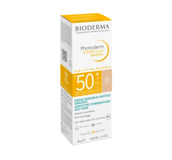 Bioderma Cover Touch Mineral Deckendes Fluid mit SPF50+ Very Light 40g