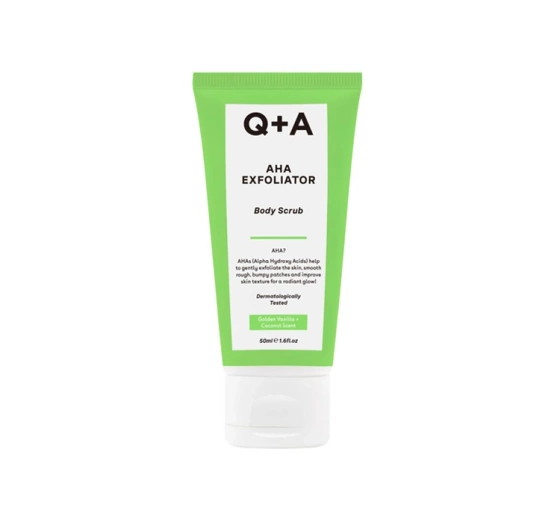 Q+A AHA Exfoliator glättendes Körperpeeling mit Säuren 50ml