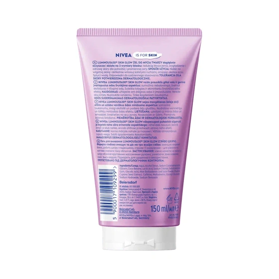 Kliknij na zdjęcie, aby je powiększyć NIVEA Luminous630 Skin Glow Aufhellendes Gesichtsreinigungsgel 2% AHA, Aloe und Guarana 150 ml