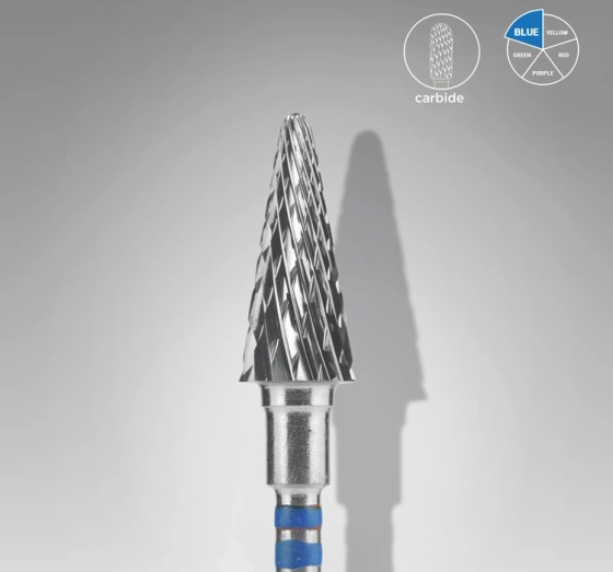 Staleks Pro Expert Hartmetallfräser für Linkshänder Zapfen Blau FT73B060/14