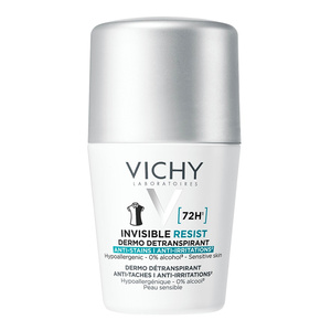 Vichy Invisible Resist Antitranspirant für Frauen als Roll-on gegen Flecken, 50 ml