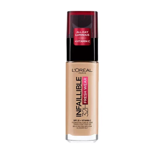 LOREAL INFAILLIBLE 32H FRESH WEAR FOUNDATION 145 ROSE BEIGE 30ML