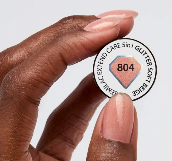 SEMILAC EXTEND CARE 5IN1 HYBRIDLACK BASIS TOP 804 GLITTER SOFT BEIGE 7ML