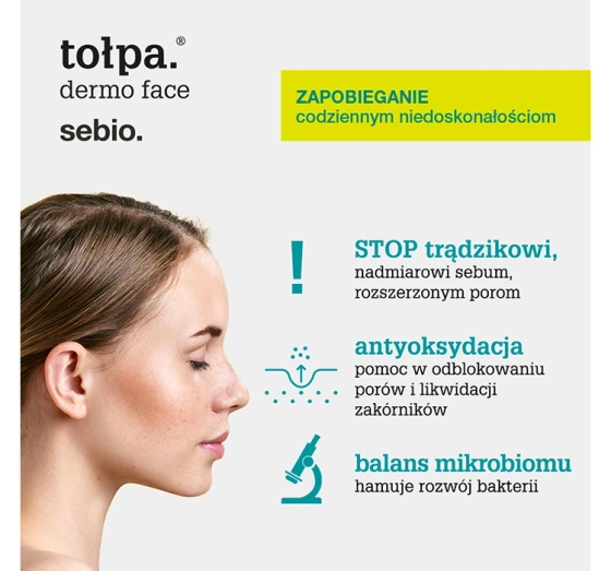 Tołpa Dermo Face Sebio BB – mattierende Korrekturcreme für das Gesicht, 40 ml